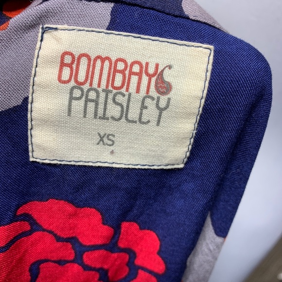 Bombay & Paisley Button Front Floral Shirtdress XSmall Womens - Picture 4 of 14